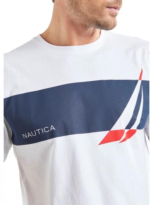 tricou cu maneci scurte pt. barbati Nautica Adonis T-Shirt alb 5