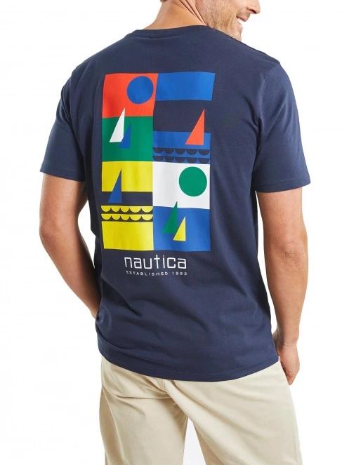 tricou cu maneci scurte pt. barbati Nautica Salem T-Shirt albastru inchis 3