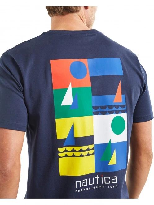 tricou cu maneci scurte pt. barbati Nautica Salem T-Shirt albastru inchis 5