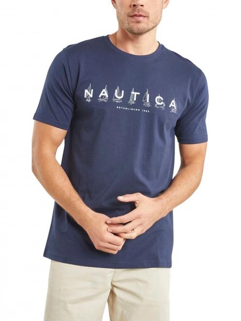 tricou cu maneci scurte pt. barbati Nautica Cade T-Shirt albastru inchis 2