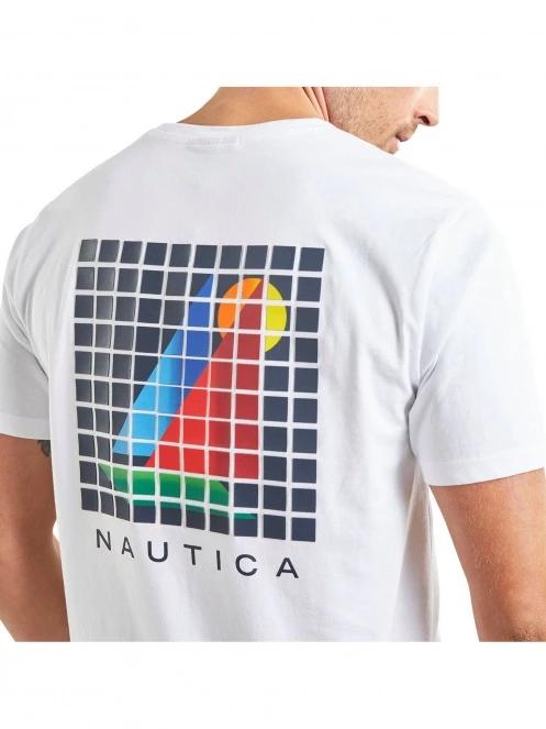 tricou cu maneci scurte pt. barbati Nautica Malaki T-Shirt alb 5