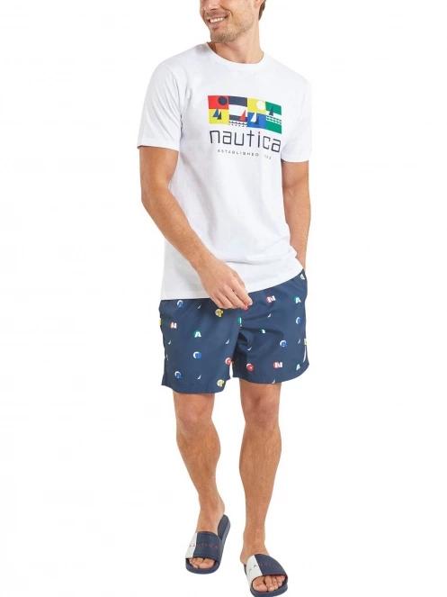 sort de plaja pt. barbati Nautica Winston 6” Swim Short albastru inchis 4