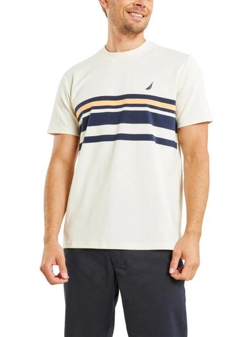 tricou cu maneci scurte pt. barbati Nautica Stetson T-Shirt alb 2