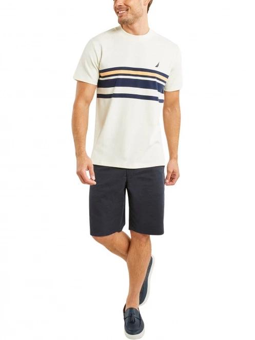 tricou cu maneci scurte pt. barbati Nautica Stetson T-Shirt alb 4