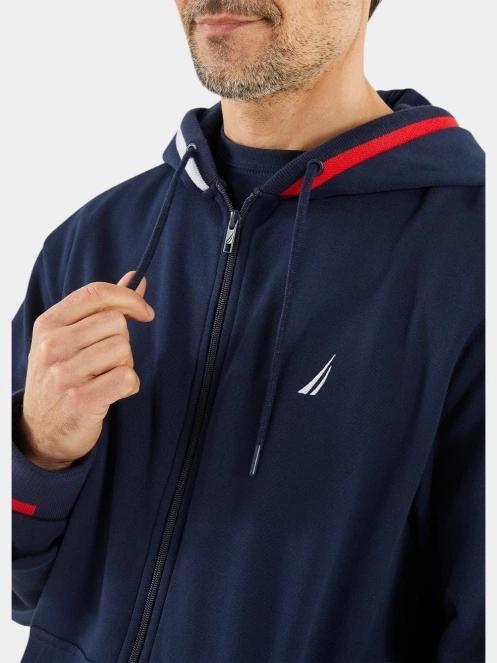 pulover cu gluga pt. barbati Nautica Francis FZ Hoody albastru inchis 4