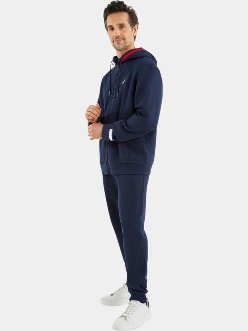 pulover cu gluga pt. barbati Nautica Francis FZ Hoody albastru inchis 5