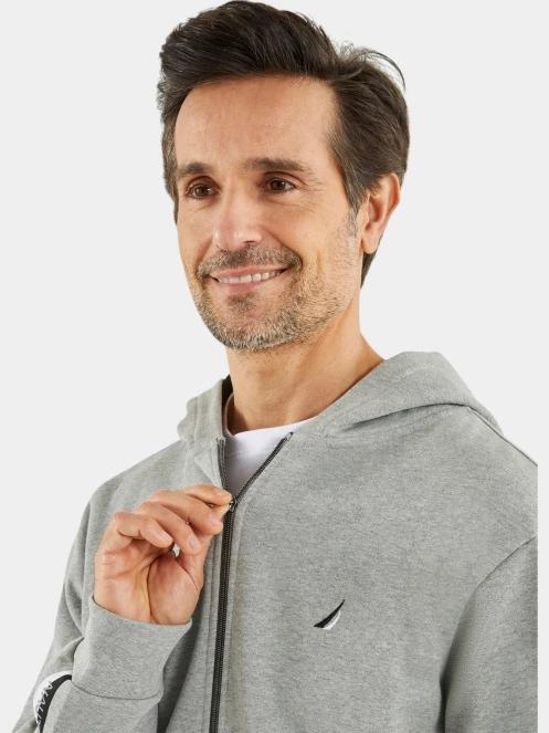 pulover cu gluga pt. barbati Nautica Danaus FZ Hoody gri 4