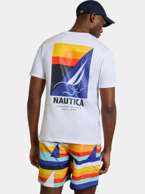tricou cu maneci scurte pt. barbati Nautica Claudio T-Shirt alb 3