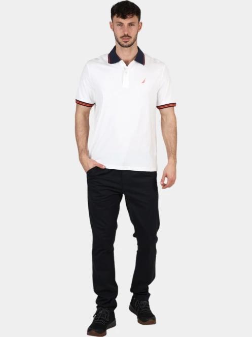 tricou cu guler pt. barbati Nautica Leonid Polo Shirt alb 6