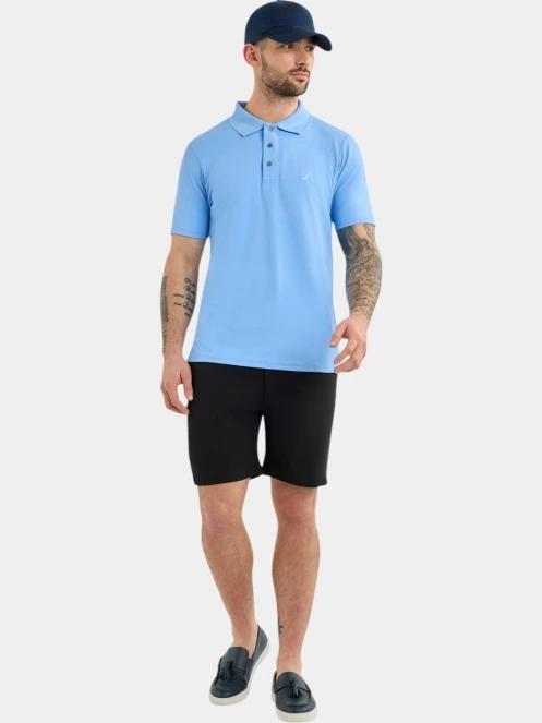 tricou cu guler pt. barbati Nautica Barrett Slim Fit Polo Shirt albastru 4