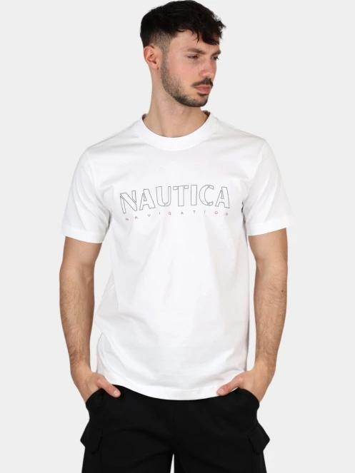 tricou cu maneci scurte pt. barbati Nautica Cook T-Shirt alb 2