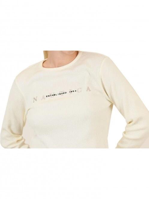 tricou cu maneci lungi pt. femei Nautica Starr LS T-Shirt alb 6