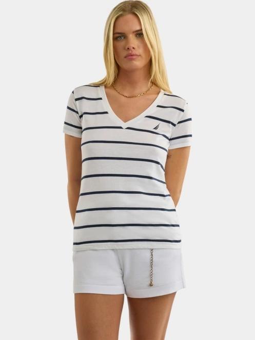 tricou cu maneci scurte pt. femei Nautica Hosta T-Shirt alb 2