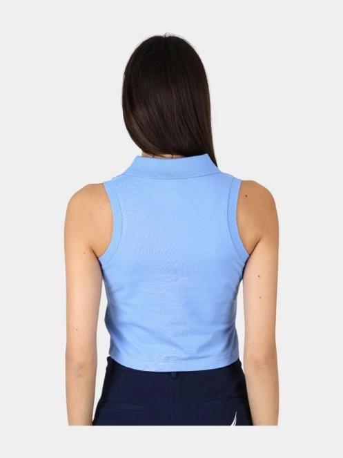 tricou fara maneci pt. femei Nautica Danna Polo Shirt albastru deschis 4