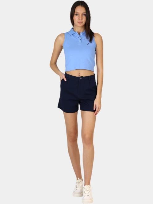 tricou fara maneci pt. femei Nautica Danna Polo Shirt albastru deschis 5