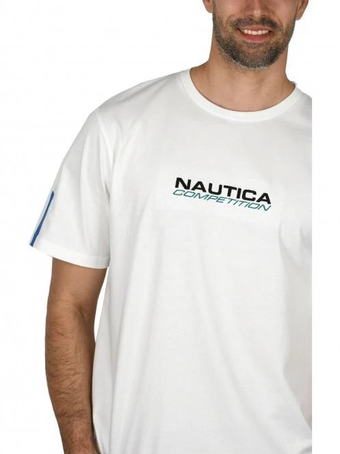 tricou cu maneci scurte pt. barbati Nautica Tonkin T-Shirt alb 5