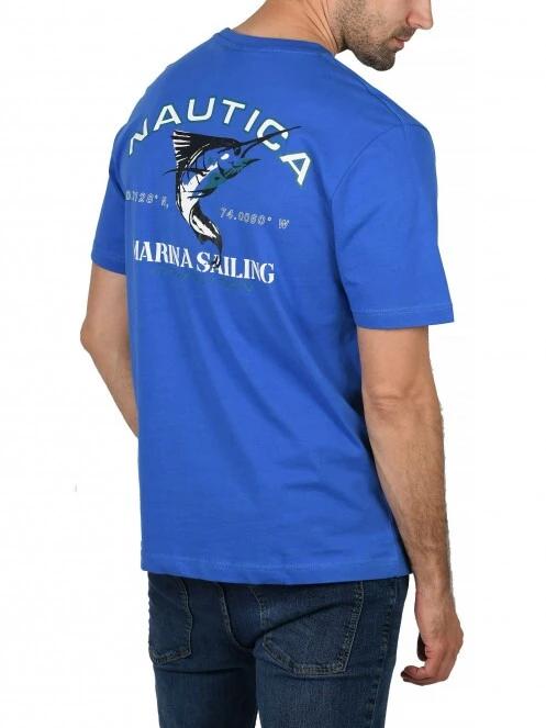 tricou cu maneci scurte pt. barbati Nautica Mannar T-Shirt albastru 3
