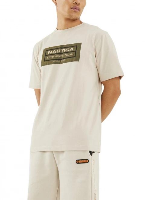 tricou cu maneci scurte pt. barbati Nautica Blake T-Shirt nisip 2