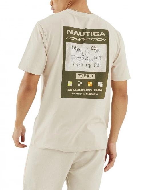 tricou cu maneci scurte pt. barbati Nautica Blake T-Shirt nisip 3