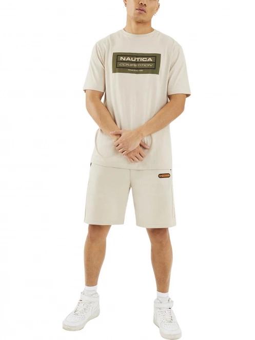 tricou cu maneci scurte pt. barbati Nautica Blake T-Shirt nisip 4