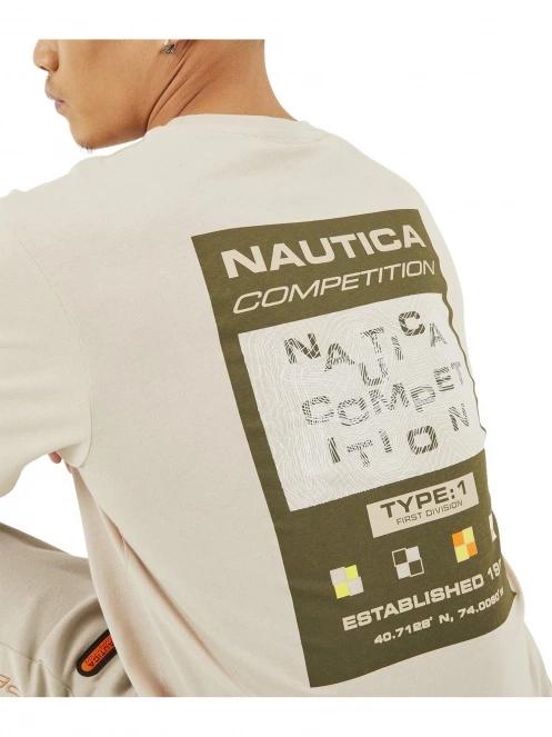 tricou cu maneci scurte pt. barbati Nautica Blake T-Shirt nisip 5