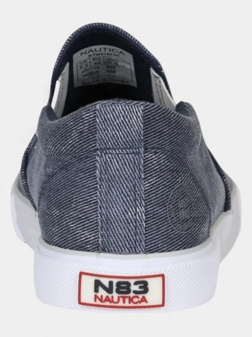 pantofi slip-on pt. barbati Nautica AKAN TWILL DEEP albastru 4