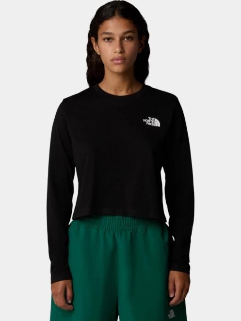 tricou cu maneci lungi pt. femei The North Face W L/S Simple Dome Crop Tee negru 2