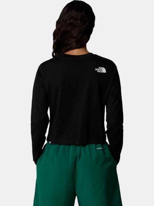 tricou cu maneci lungi pt. femei The North Face W L/S Simple Dome Crop Tee negru 3