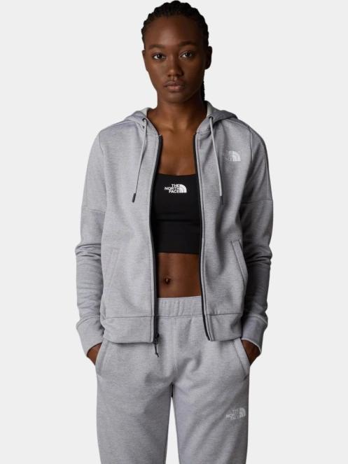 pulover cu gluga pt. femei The North Face W Reaxion Fleece F/Z Hoodie gri 5