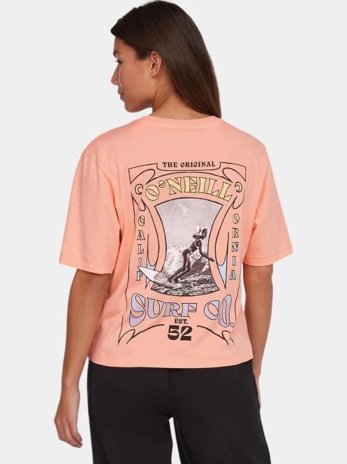 tricou cu maneci scurte pt. femei O'Neill Summer Musthaves Back Print T-Shirt roz 3