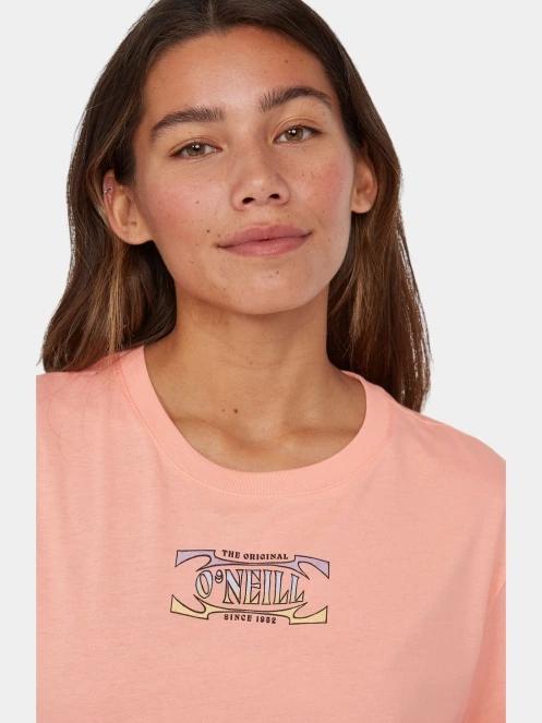 tricou cu maneci scurte pt. femei O'Neill Summer Musthaves Back Print T-Shirt roz 5
