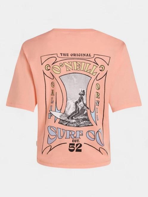 tricou cu maneci scurte pt. femei O'Neill Summer Musthaves Back Print T-Shirt roz 7