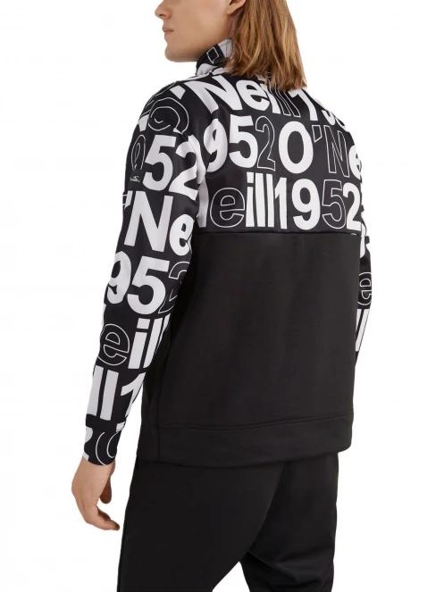 pulover polar pt. barbati O'Neill Rutile Printed Anorak negru 3