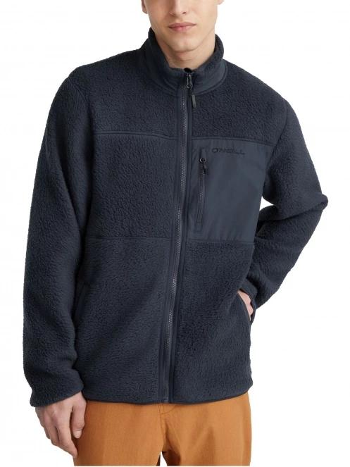 pulover polar pt. barbati O'Neill Sherpa FZ Fleece negru 2