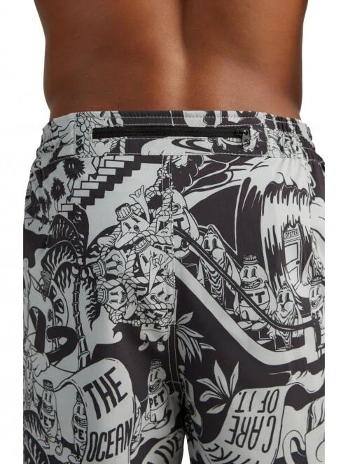 sorturi de baie pentru barbati pt. barbati O'Neill Packable Aop 15'' Hybrid Shorts negru 5