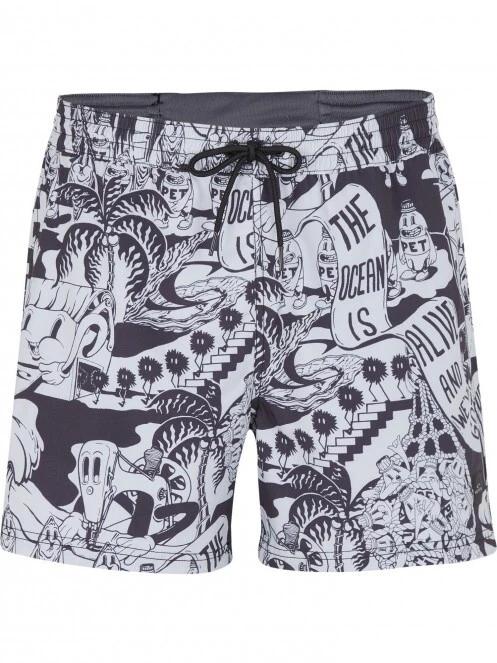 sorturi de baie pentru barbati pt. barbati O'Neill Packable Aop 15'' Hybrid Shorts negru 6