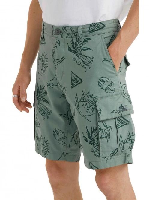 pantaloni scurti cu buzunare laterale pt. barbati O'Neill Essentials Cargo Shorts verde 5