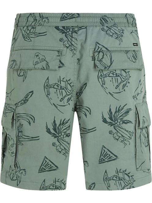 pantaloni scurti cu buzunare laterale pt. barbati O'Neill Essentials Cargo Shorts verde 7