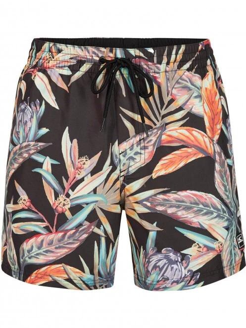 sorturi de baie pentru barbati pt. barbati O'Neill Cali Print 15'' Swim Shorts negru 5