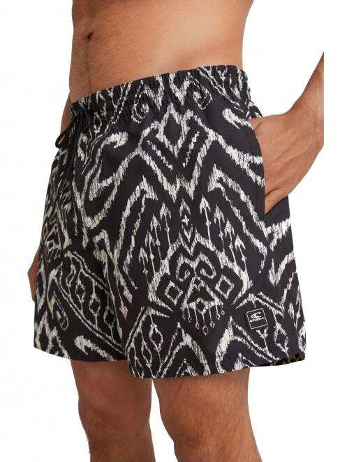 sorturi de baie pentru barbati pt. barbati O'Neill Cali Print 15'' Swim Shorts negru 4