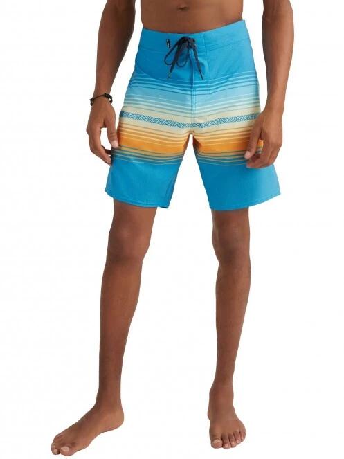 sorturi de baie pentru barbati pt. barbati O'Neill Heat Stripe Line 19'' Boardshorts albastru 2