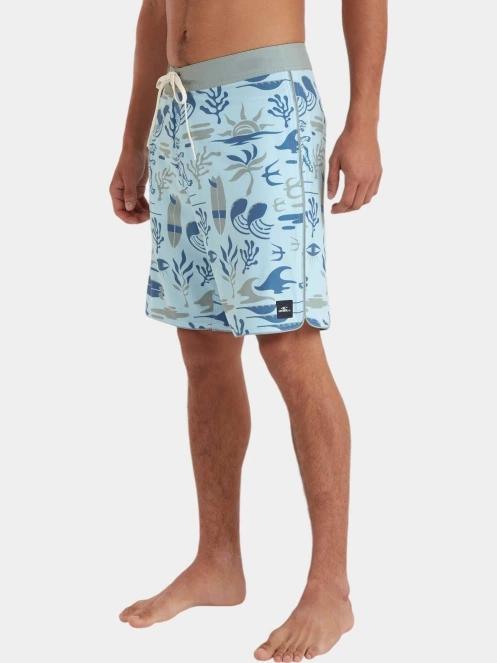 boardshort pt. barbati O'Neill Hyperfreak Mysto Scallop 19'' Boardshorts albastru deschis 3