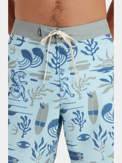 boardshort pt. barbati O'Neill Hyperfreak Mysto Scallop 19'' Boardshorts albastru deschis 6