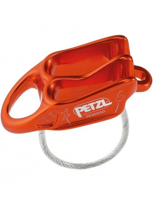 dispozitiv de coborare si asigurare Petzl REVERSO rosu 2