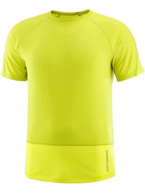 tricou pentru sport, cu maneci scurte pt. barbati Salomon Cross Run Ss Tee M galben 4