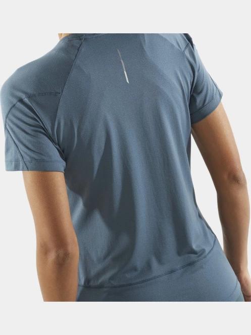 tricou pentru sport, cu maneci scurte pt. femei Salomon Cross Run Ss Tee W albastru inchis 4