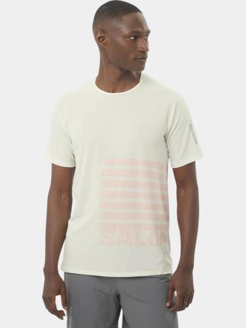 tricou pentru sport, cu maneci scurte pt. barbati Salomon Sense Aero Graphic verde 2