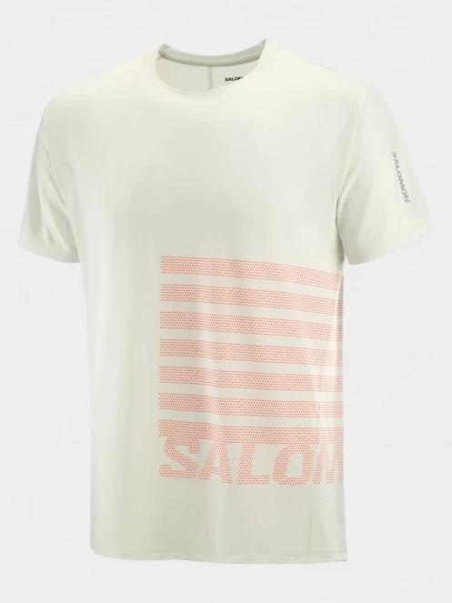 tricou pentru sport, cu maneci scurte pt. barbati Salomon Sense Aero Graphic verde 4