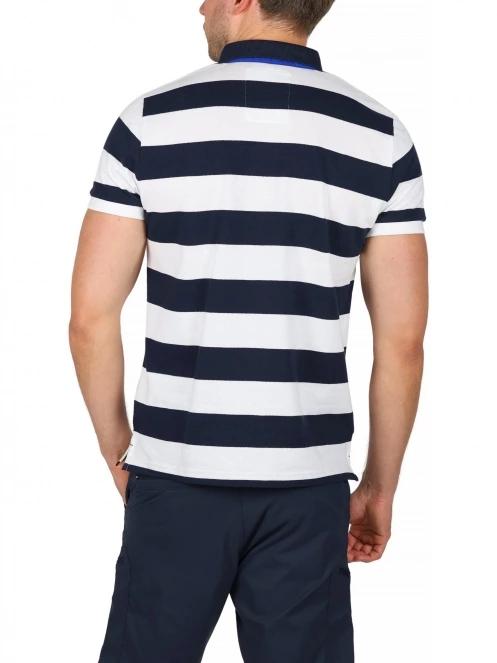 tricou cu guler pt. barbati TBS Sergepol albastru inchis 4