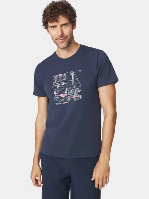 tricou cu maneci scurte pt. barbati TBS Stanytee albastru inchis 2